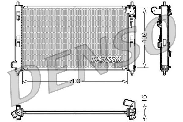 DENSO DRM45023 Soğutma Sistemi Su Soğutucu & Parçaları - MITSUBISHI OUTLANDER II (CW_W) uyumlu