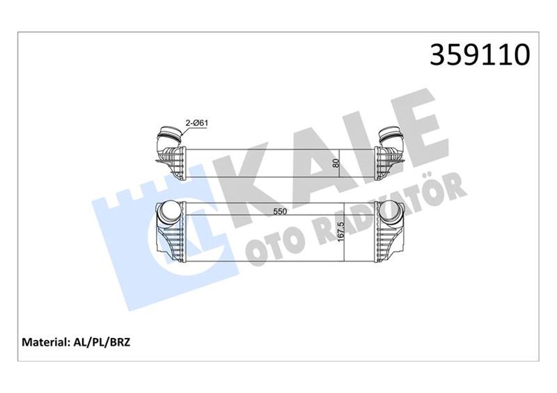 KALE OTO RADYATÖR 359110 Motor Turbo Radyatörü - BMW 5 (F10) uyumlu