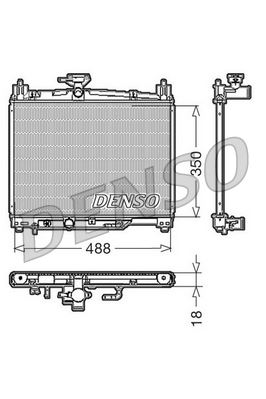 DENSO DRM50002 Soğutma Sistemi Su Soğutucu & Parçaları - TOYOTA YARIS (_P1_) uyumlu