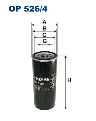 FILTRON OP 526/4 Motor Yağ Filtresi - AUDI V8 (441, 442, 4C2, 4C8) uyumlu