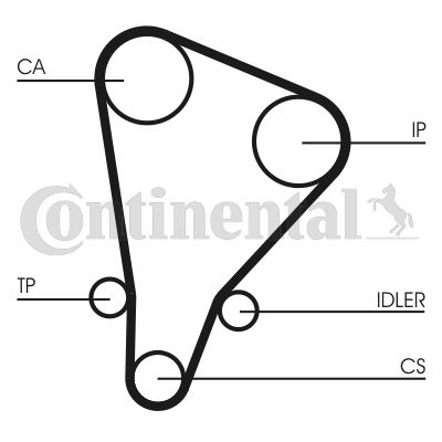 CONTINENTAL CTAM CT521 Motor Kayış - TOYOTA HIACE III Minibüs/Otobüs (_H5_, _H6_, _H7_, _H8_, _H9_) uyumlu