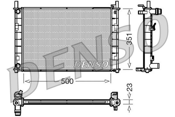 DENSO DRM10046 Soğutma Sistemi Su Soğutucu & Parçaları - FORD FIESTA V (JH_, JD_) uyumlu