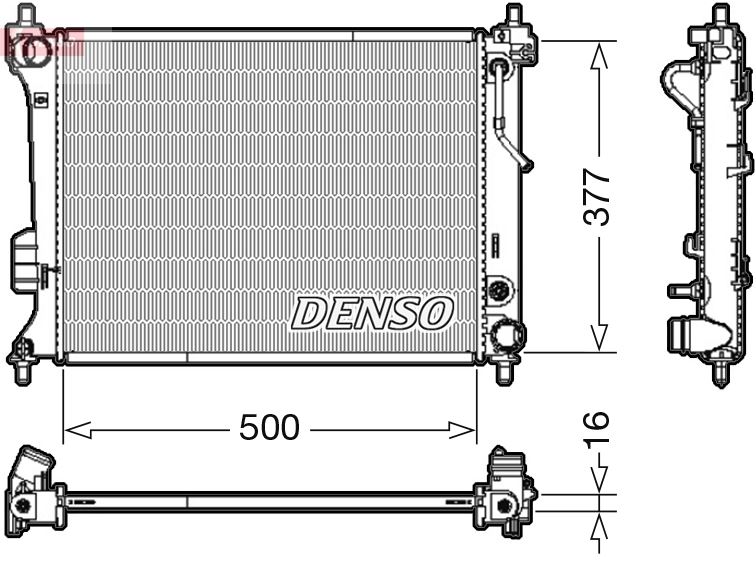 DENSO DRM41013 Soğutma Sistemi Su Soğutucu & Parçaları - HYUNDAI i20 I (PB, PBT) uyumlu