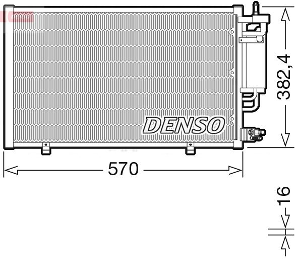 DENSO DCN10051 İklimlendirme Sistemi Klima Radyatörü - FORD FIESTA VI (CB1, CCN) uyumlu