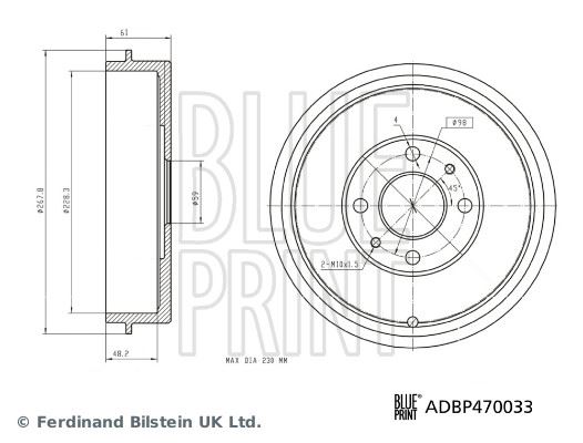 BLUE PRINT ADBP470033 Fren Sistemleri Fren Kampanası - FIAT FIORINO Kasa/büyük limuzin (225_) uyumlu