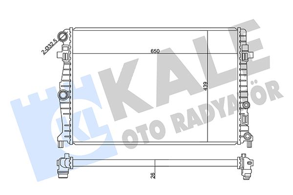 KALE OTO RADYATÖR 358940 Soğutma Sistemi Su Soğutucu & Parçaları - SEAT IBIZA V (KJ1, KJG) uyumlu