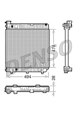 DENSO DRM17002 Soğutma Sistemi Su Soğutucu & Parçaları - MERCEDES-BENZ T1 Panelvan/Van (601, 611) uyumlu