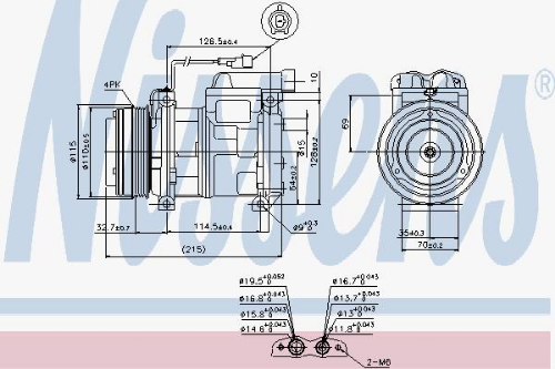 NISSENS 89413 İklimlendirme Sistemi Kompresör Parçaları - IVECO STRALIS II uyumlu