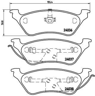 VALEO 670755 Fren Sistemleri Fren Balatası - CHRYSLER VOYAGER IV (RG, RS) uyumlu