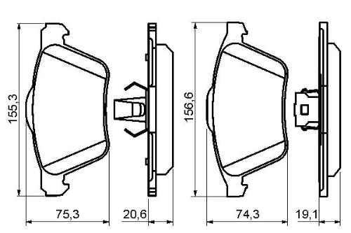 BOSCH 0 986 494 159 Fren Sistemleri Fren Balatası - VOLVO XC90 I (275) uyumlu