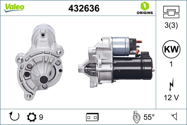 VALEO 432636 Elektrik Sistemi Marş Motoru - PEUGEOT 205 I (741A/C) uyumlu