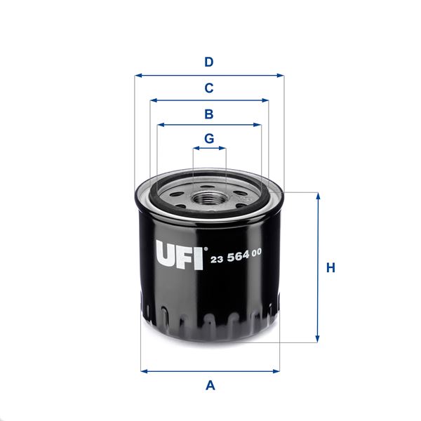 UFI 23.564.00 Motor Yağ Filtresi - NISSAN NAVARA NP300 (D40) uyumlu