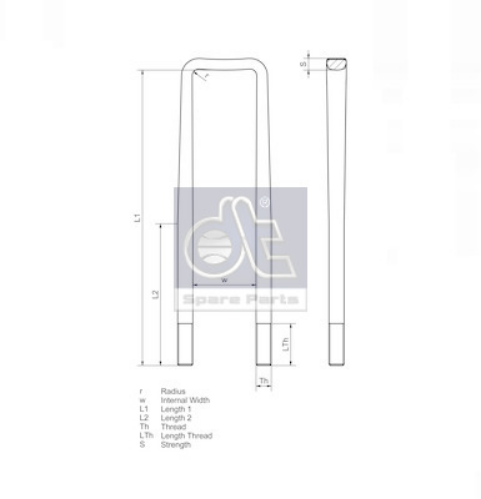 DT Spare Parts 2.62560 Süspansiyon Sistemi Montaj Parçaları - VOLVO FH16 II uyumlu