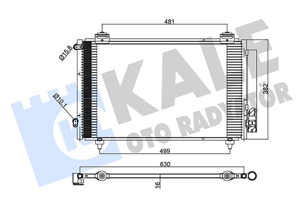 KALE OTO RADYATÖR 383300 İklimlendirme Sistemi Klima Radyatörü - TOYOTA COROLLA (_E12_) uyumlu