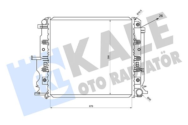 KALE OTO RADYATÖR 361510 Soğutma Sistemi Su Soğutucu & Parçaları - MERCEDES-BENZ SPRINTER 3,5-t Minibüs/Otobüs (B906) uyumlu