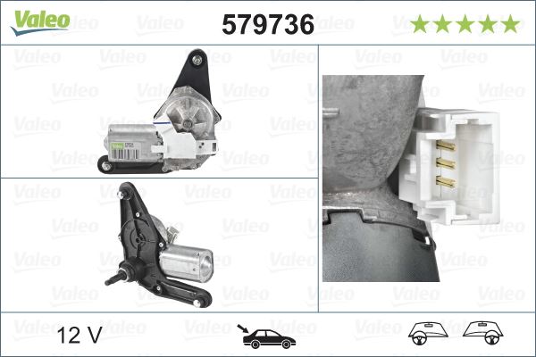 VALEO 579736 Kaporta & Gövde Parçaları Cam Silecek Mekanizması - RENAULT CLIO II (BB_, CB_) uyumlu