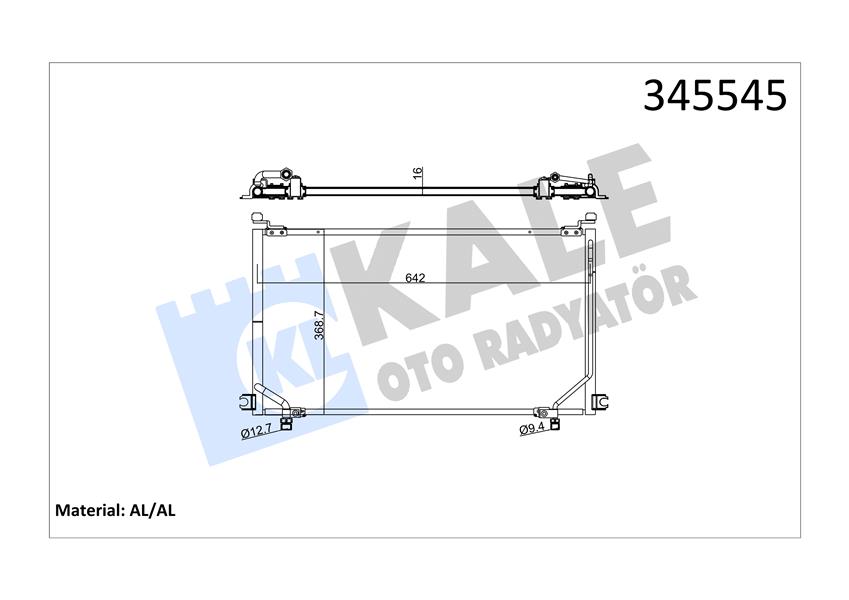 KALE OTO RADYATÖR 345545 İklimlendirme Sistemi Klima Radyatörü - FORD MAVERICK (UDS, UNS) uyumlu