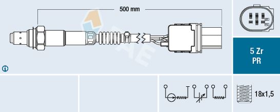 FAE 75087 Emme & Egzoz Sistemi Egzoz Sensörleri - FIAT SEDICI (189_) uyumlu