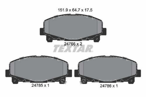 TEXTAR 2476601 Fren Sistemleri Fren Balatası - HONDA ACCORD VIII (CU) uyumlu