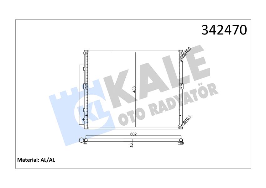 KALE OTO RADYATÖR 342470 İklimlendirme Sistemi Klima Radyatörü - TOYOTA LAND CRUISER PRADO (_J12_) uyumlu