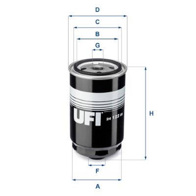 UFI 24.122.00 Yakıt Sistemi Yakıt Filtresi - KIA SOUL I (AM) uyumlu