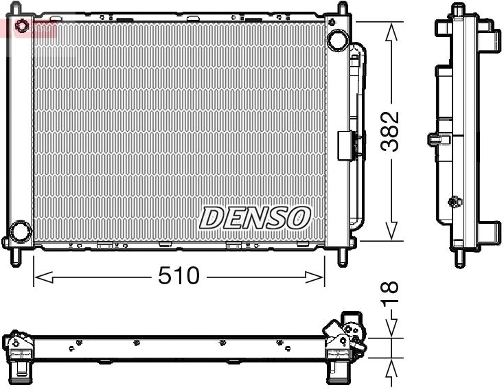 DENSO DRM23111 Soğutma Sistemi Soğutma Modülü - RENAULT MODUS / GRAND MODUS (F/JP0_) uyumlu