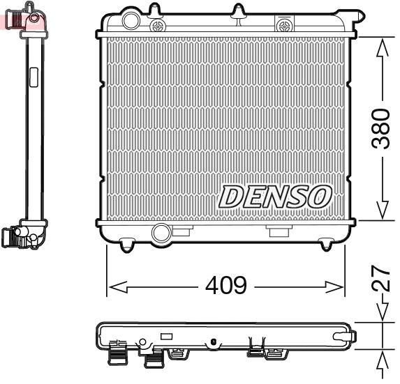 DENSO DRM21108 Soğutma Sistemi Su Soğutucu & Parçaları - PEUGEOT 208 I (CA_, CC_) uyumlu
