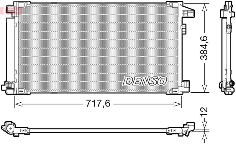 DENSO DCN50061 İklimlendirme Sistemi Klima Radyatörü - TOYOTA PRIUS (_W5_) uyumlu