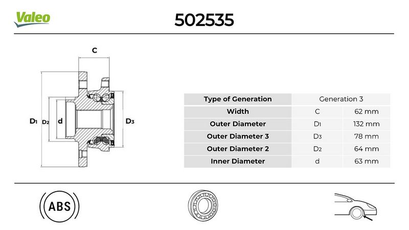 VALEO 502535 Jant & Lastik & Bijon Poyra - FORD C-MAX (DM2) uyumlu