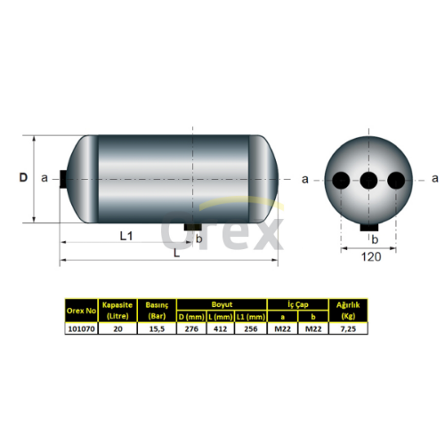Hava Tankı - OREX - 101070 Ürün Görseli