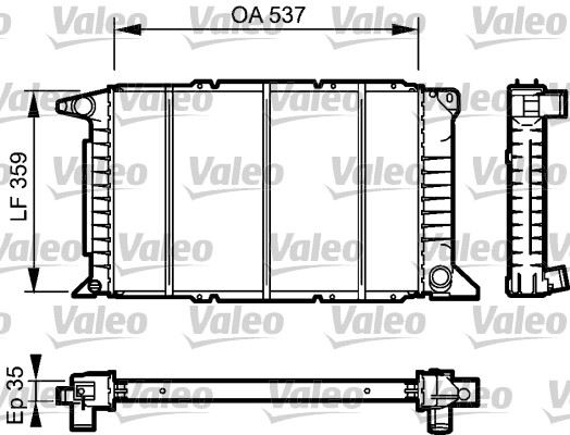 VALEO 732497 Soğutma Sistemi Su Soğutucu & Parçaları - FORD TRANSIT Minibüs/Otobüs (E_ _) uyumlu