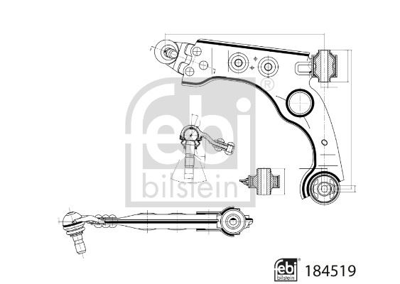FEBI BILSTEIN 184519 Süspansiyon Sistemi Bugi Kolu - ALFA ROMEO GIULIETTA (940_) uyumlu