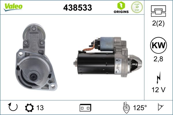 VALEO 438533 Elektrik Sistemi Marş Motoru - MERCEDES-BENZ CLS (C218) uyumlu