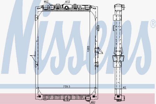NISSENS 61447 Soğutma Sistemi Su Soğutucu & Parçaları