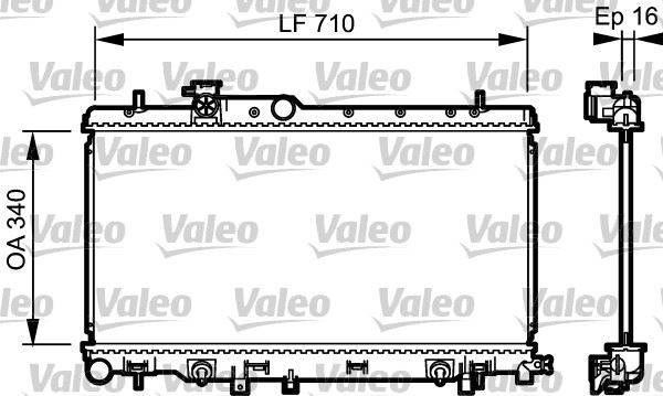 VALEO 734465 Soğutma Sistemi Su Soğutucu & Parçaları - SUBARU LEGACY III Station wagon (BH) uyumlu