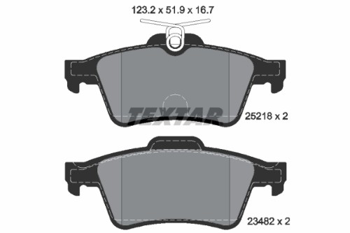 TEXTAR 2521801 Fren Sistemleri Fren Balatası - PEUGEOT 508 I (8D_) uyumlu