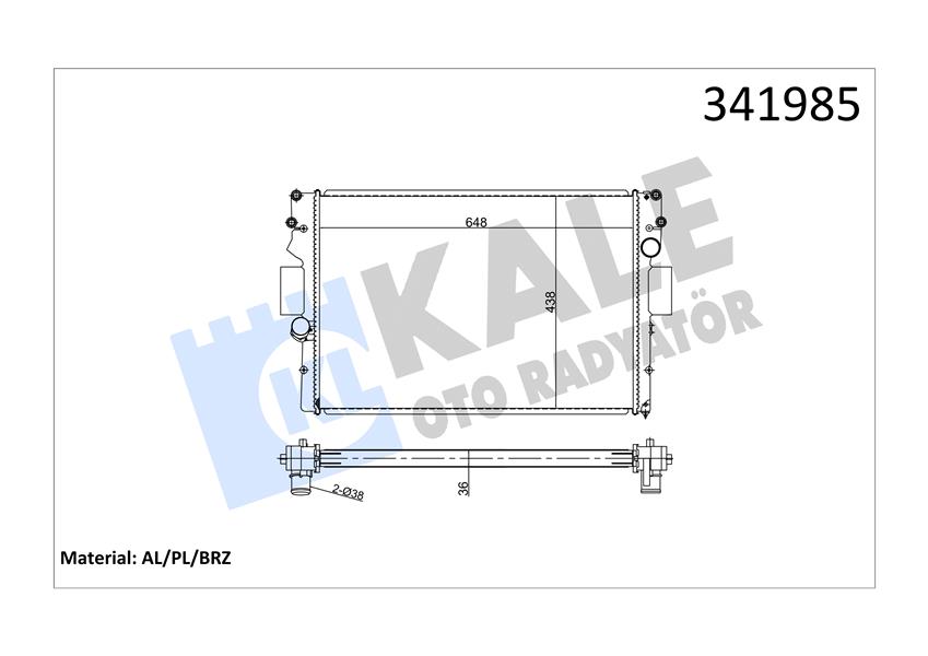 KALE OTO RADYATÖR 341985 Soğutma Sistemi Su Soğutucu & Parçaları - IVECO DAILY III Platform şasi uyumlu