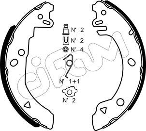 CIFAM 153-118K Fren Sistemleri Fren Pabucu - FORD FIESTA III (GFJ) uyumlu