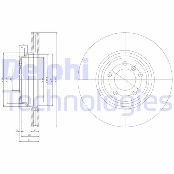 DELPHI BG9019 Fren Sistemleri Fren Diski - BMW 3 (E90) uyumlu