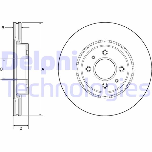 DELPHI BG4743C Fren Sistemleri Fren Diski - KIA RIO III (UB) uyumlu
