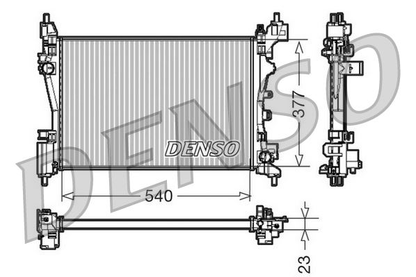 DENSO DRM07042 Soğutma Sistemi Su Soğutucu & Parçaları - CITROËN NEMO Kasa/büyük limuzin (AA_) uyumlu