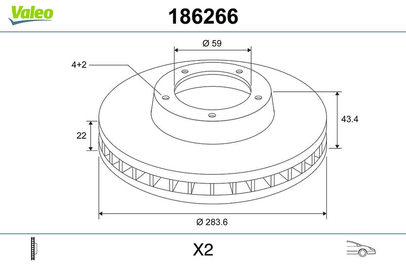 Fren Diski - VALEO - 496086 Ürün Görseli