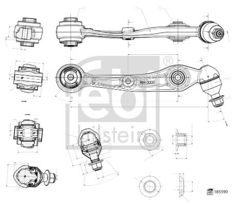 FEBI BILSTEIN 185590 Süspansiyon Sistemi Bugi Kolu - BMW X5 (G05, F95) uyumlu