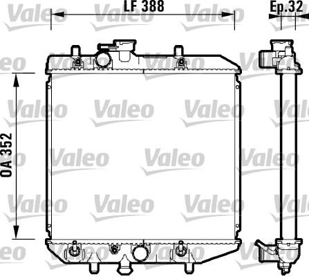 VALEO 734104 Soğutma Sistemi Su Soğutucu & Parçaları - DAIHATSU CHARADE III (G100, G101, G102) uyumlu
