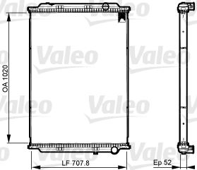 VALEO 733522 Soğutma Sistemi Su Soğutucu & Parçaları - RENAULT TRUCKS MAGNUM uyumlu