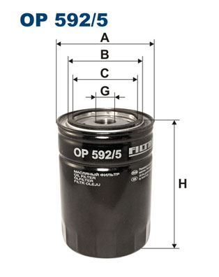FILTRON OP 592/5 Motor Yağ Filtresi - AEBI TT uyumlu