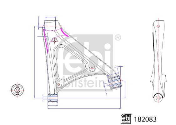 FEBI BILSTEIN 182083 Süspansiyon Sistemi Bugi Kolu - AUDI Q7 (4LB) uyumlu
