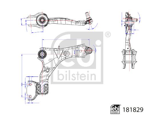 FEBI BILSTEIN 181829 Süspansiyon Sistemi Bugi Kolu - LAND ROVER RANGE ROVER EVOQUE (L538) uyumlu