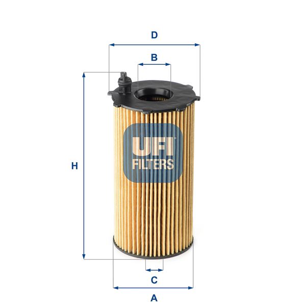 UFI 25.167.00 Motor Yağ Filtresi - JEEP WRANGLER III (JK) uyumlu