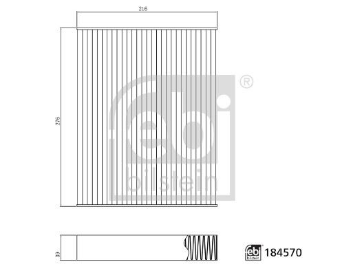 FEBI BILSTEIN 184570 İklimlendirme Sistemi Polen Filtresi
